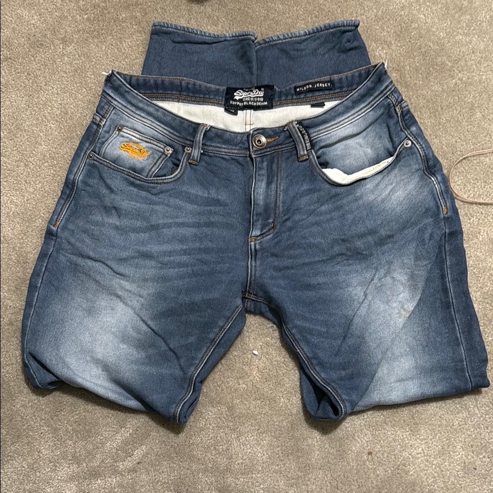 Superdry Men's Straight Jeans - Blue